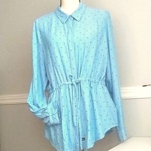 G.H.Bass & Co Button Down Long Sleeve Top Sz XL